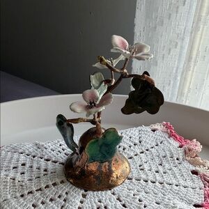 Bovano of Chester Copper Bell. Pink And White Blossoms